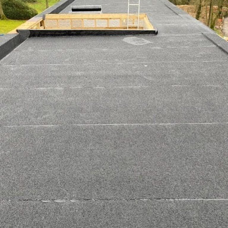 Felt flat roof with new upstands and edging in Shoreham-by-Sea