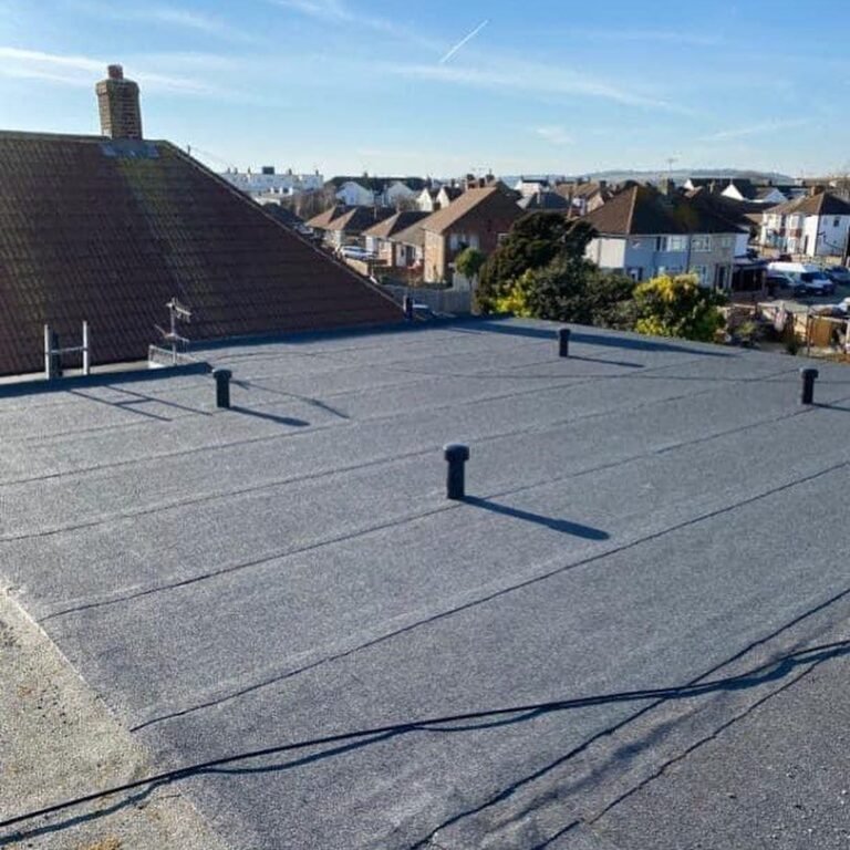 New flat roof with lead detailing on a Worthing property
