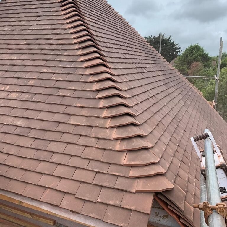 New plain clay tile roof laid by S&K Roofing Specialist in West Sussex