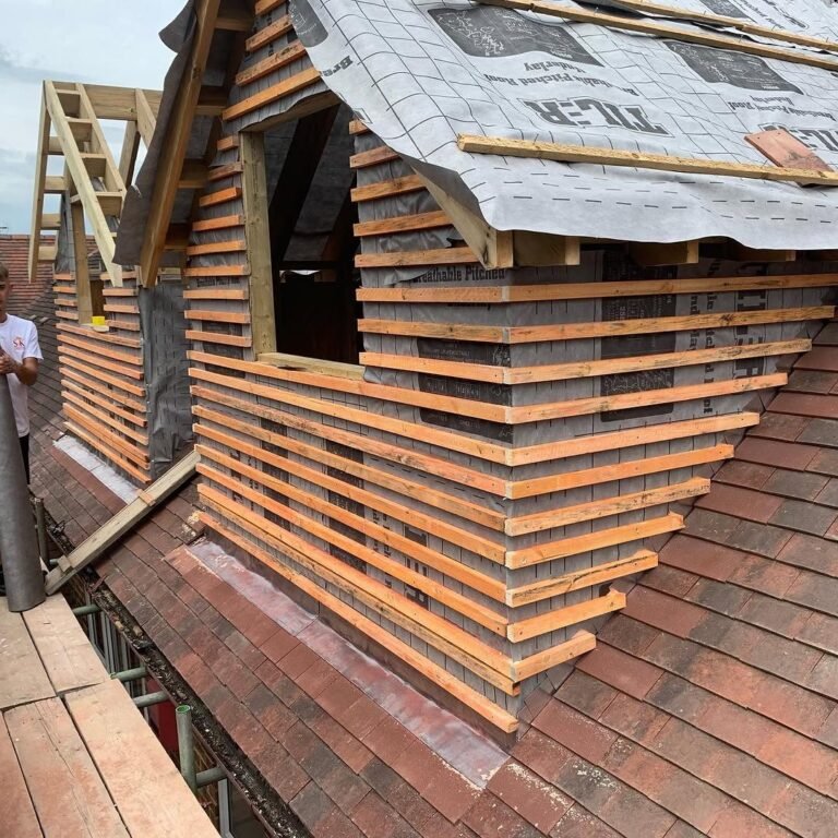 Roof battens fixed ready for new tiles in Shoreham-by-Sea