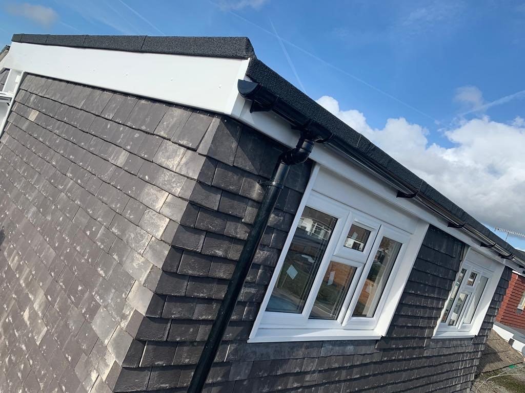 Slate clad dormer with new fascias and soffits in Worthing